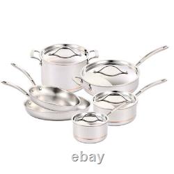 Kirkland Signature Cookware Set 10 Piece Oven safe up to 204°C Stainless Steel
