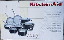 KitchenAid Stainless Steel Cookware Set, (14 pc.), ColorRed or Black or Silver