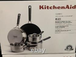 KitchenAid Stainless Steel Cookware Set (8 Pieces) brand new
