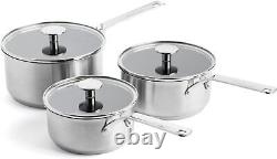 KitchenAid Stainless Steel PFAS Free 3 Piece Cookware Saucepan Set