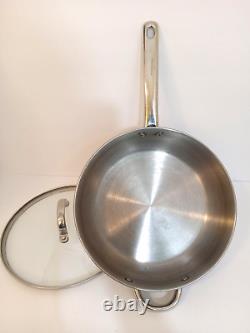 Kitchen A' La Carte Skillet Pot Stainless Steel Cookware With Glass Top Handle
