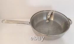 Kitchen A' La Carte Skillet Pot Stainless Steel Cookware With Glass Top Handle