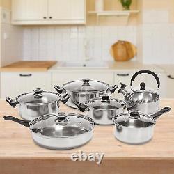 Kitchen Cookware Sets Long Handle Stainless Steel Saucepan Soup Pot Practical