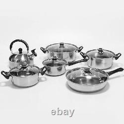 Kitchen Cookware Sets Long Handle Stainless Steel Saucepan Soup Pot Practical