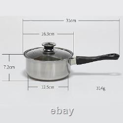 Kitchen Cookware Sets Long Handle Stainless Steel Saucepan Soup Pot Practical