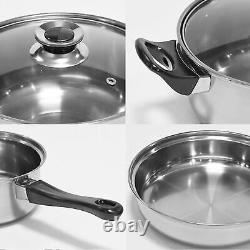 Kitchen Cookware Sets Long Handle Stainless Steel Saucepan Soup Pot Practical