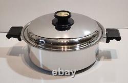 Kitchen Craft Waterless Cookware 6 QT Quart Stock Pot with Lid Stainless