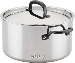 Kitchenaid 5-Ply Clad Stainless Steel Cookware Pots and Pans Set, 10 Piece, Poli