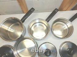 LIFETIME Cookware 7 Pc. 18-8 Stainless Steel Saucepans & Lids