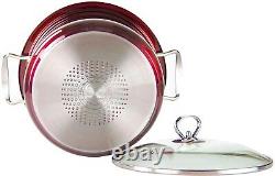 Large Stainless Steel SQ Gems RUBY Stockpot Induction Cooking Set Lid 3PC-4PC