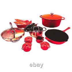 Le Chef 21-Piece Cookware Set (Multi-Colored, R167SS), Clearance Sale