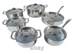 Le Chef 5-ply Stainless Steel 12 Piece Cookware Set. Super Sale