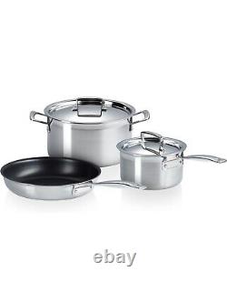 Le Creuset 3-Ply Stainless Steel 3 -Piece Cookware Set 53808000010050