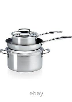 Le Creuset 3-Ply Stainless Steel 3 -Piece Cookware Set 53808000010050