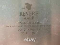 Lot of 3 Vintage REVERE WARE BAKEWARE 2515, 2517, 2523, 1801 Stainless Steel