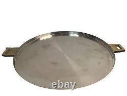 Lundtofte Denmark Stainless Steel Brass Casserole Tias Eckhoff Danish Modern