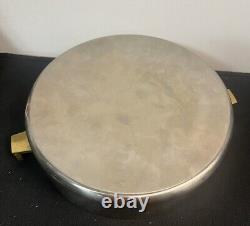 Lundtofte Denmark Stainless Steel Brass Casserole Tias Eckhoff Danish Modern