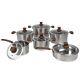 Lustro Touch Stainless Steel Cookware Set 6pc Brown