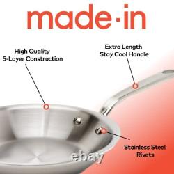 Made in Cookware 10 Piece Stainless Steel Pot and Pan Set 5-Ply Stainless St