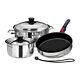 Magma Nesting 7-Piece Induction Compatible Cookware Stainless Steel Exterior