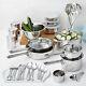 Mainstays Cookware Combo Set Stainless Steel, 52-Piece