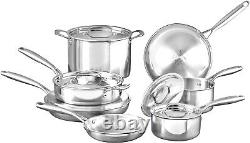 MasterPro 12 Piece Cookware Set Argent 3 Induction Set with Stainless Steel