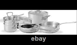 Mauviel M'URBAN 3 SB 10-Piece Cookware Set With Brushed Stainless Steel Handles