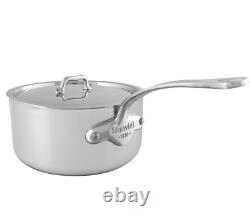Mauviel M'URBAN 3 Sauce Pan With Lid, Cast Stainless Steel Handle, 2.6-Qt