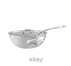 Mauviel M'URBAN 3 Saute Pan With Lid, Cast Stainless Steel Handle, 3.4-Qt