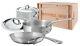Mauviel M'cook 5 Ply Stainless Steel 5 Pc Cookware Set Steel Handle Wooden Crate