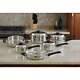 Maxam 9-Element Extra-heavy Stainless Steel-Waterless 17pc Cookware Set KT17