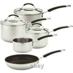 Meyer Induction 5-Piece Stainless Steel Cookware Set Dishwasher Safe