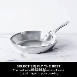 Meyer Select Nickel Free Stainless Steel Frypan+Kadhai/Wok 3-Piece Cookware Set