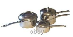 Meyer Stainless Steel Cookware 7 pc Set Saucepans lids steamer Meyersteel