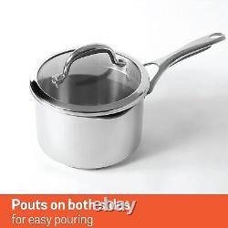 Meyer Stainless Steel Saucepan/Milk/Soup Pan/Steamer/Tea Pan 18cm 2.73L Cookware