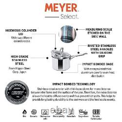 Meyer Stainless Steel Saucepan/Milk/Soup Pan/Steamer/Tea Pan 18cm 2.73L Cookware
