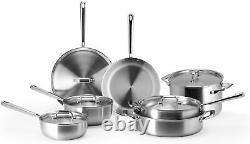 Misen Stainless Steel Pots and Pans Set 12 Piece SS Cookware Set 1507