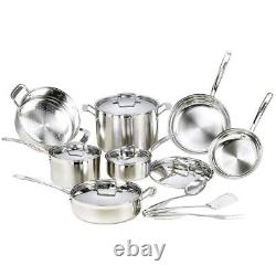 Mockins Cookware Set with Lids 15-Piece Premium Grade Stainless Steel