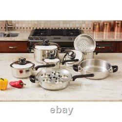 NEW! 17pc T304 Stainless Steel Cookware Set Retail $342.95