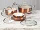 NEW 8-Piece Copper Cookware Set Easy Clean Dishwasher Safe