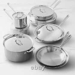 NEW All Clad D3 Stainless Steel 14 Pc. Cookware Set Made in USA New Sealed