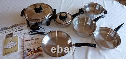 NEW Kitchen Craft West Bend Stainless Waterless Electric Skillet Pots + Cookware