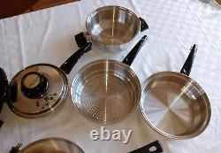 NEW Kitchen Craft West Bend Stainless Waterless Electric Skillet Pots + Cookware