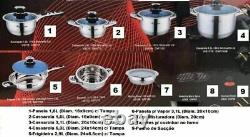 Neumann Private Collection 16pc Pot Set STAINLESS STEEL COOKWARE 11 LAYERS BOTTO