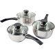 New 3pc Prima Stainless Steel Cookware Saucepan Pan Pot Set Kitchen Milk Cook