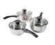 New 3pc Stainless Steel Cookware Saucepan Pan Pot Set Kitchen Milk Cook