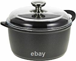 New Cookware Titanium Casserole pot with stainless steel silver and glass lid