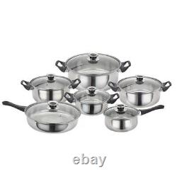 New Kitchen Camping Kitchenware Pots Pan Non Stick Stainless Steel Cookware Set