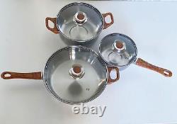New Kitchen Camping Kitchenware Pots Pan Non Stick Stainless Steel Cookware Set