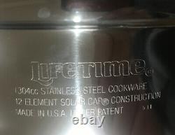 New Lifetime West Bend Cookware 3qt Sauce Pan T304 Stainless Steel USA